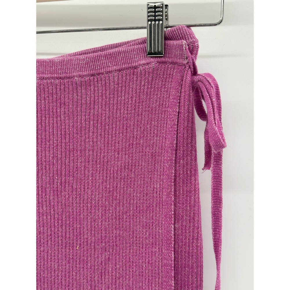 Free People Midi Skirt Wrap Women Size XS Pink Ribbed Beach - Picture 3 of 8